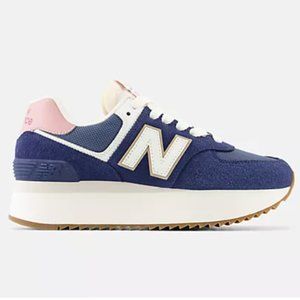 New Balance 574 PLATFORM Womens Sneaker Shoes Vintage Indigo Pink various sizes